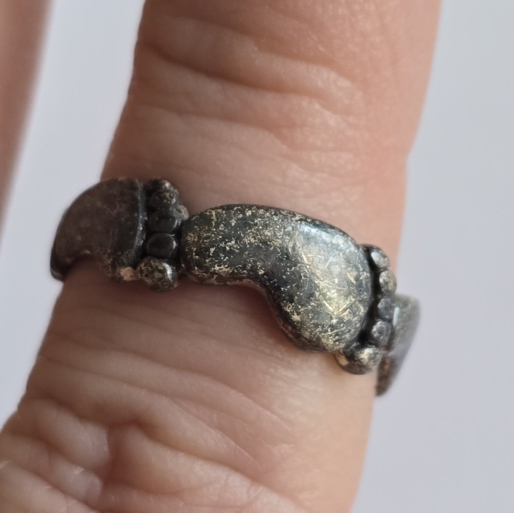 Vintage feet ring foot Thailand .925 Sterling Silver size 7 seven